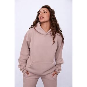 SET ACTIVE Hoodie Sweatshirt Size Large Dusty Rose Pink Loungewear Athleisure